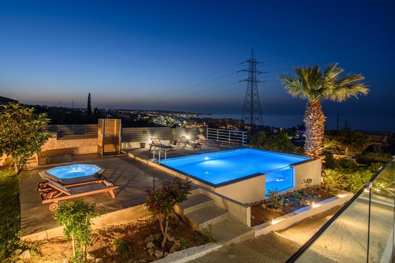 הרסוניסוס Queen'S Gem Luxury Villa - Heated Jacuzzi & Pool מראה חיצוני תמונה