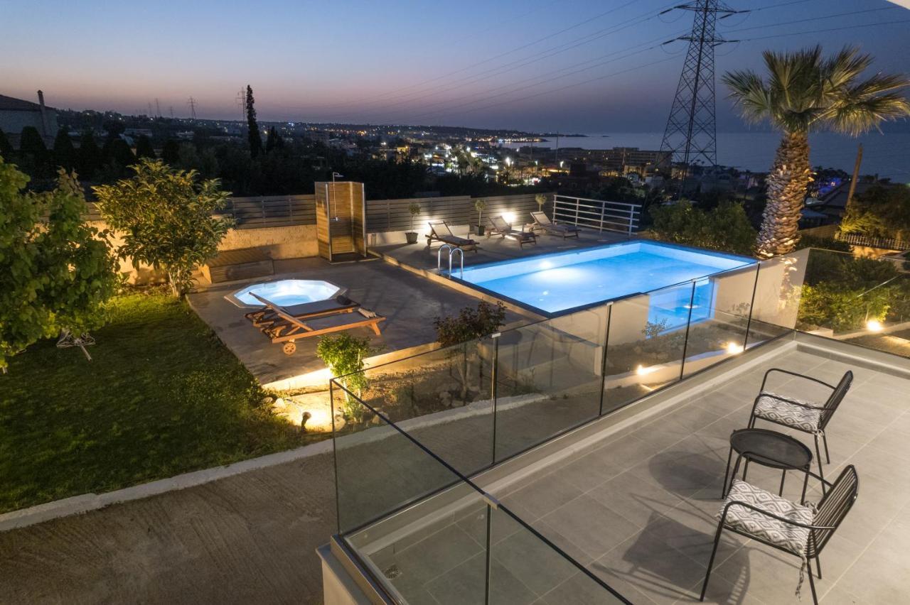 הרסוניסוס Queen'S Gem Luxury Villa - Heated Jacuzzi & Pool מראה חיצוני תמונה